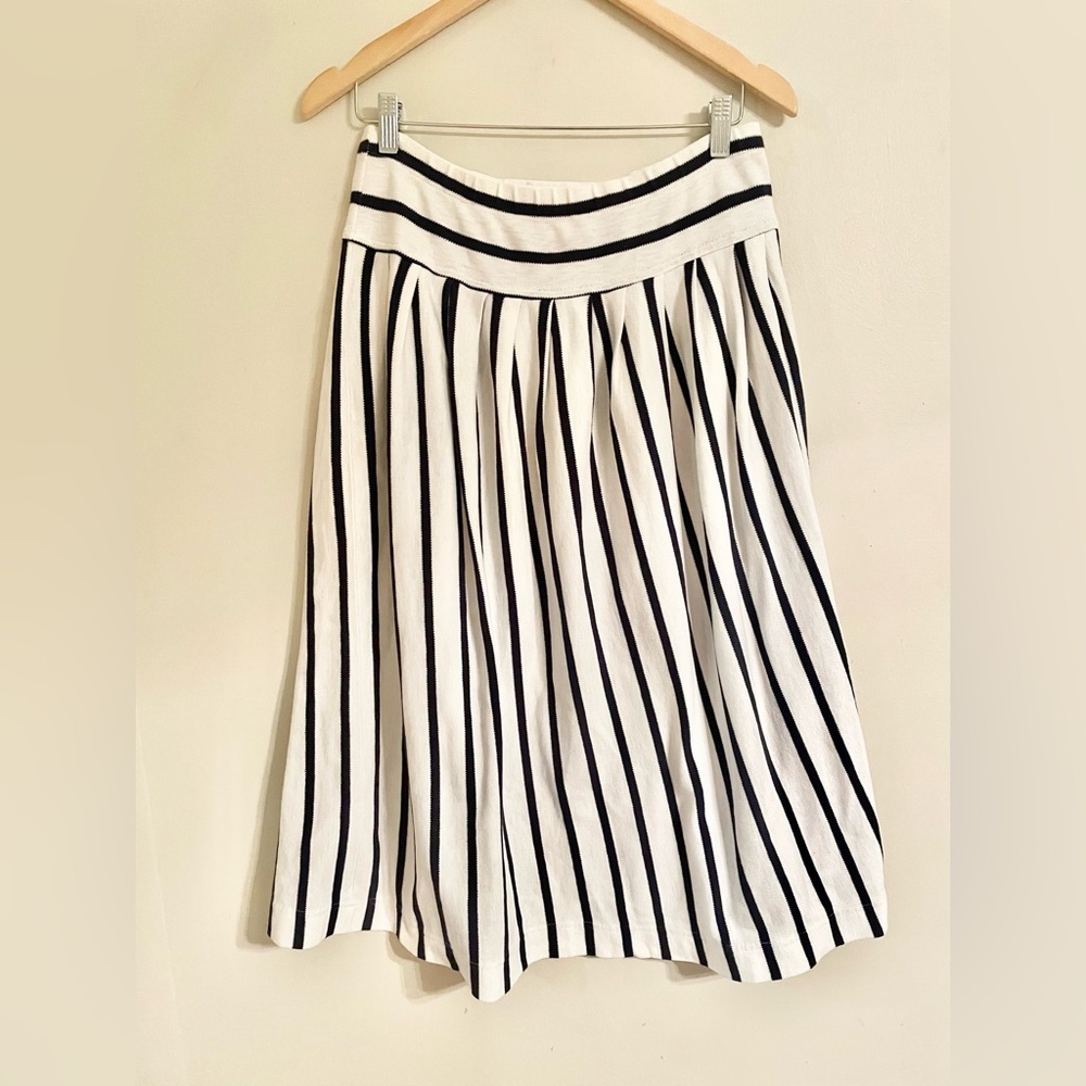 Anne Marie Women's Vintage Striped Pleated Skirt Size M- EUC